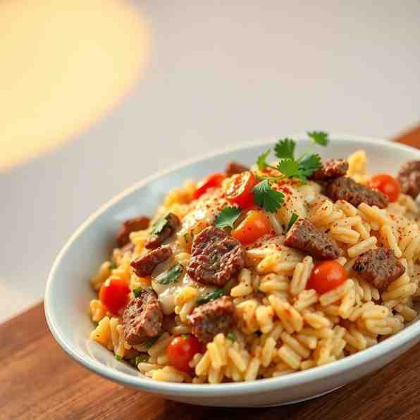 Egyptian Béchamel Rice - Veggie & Beef Recipe